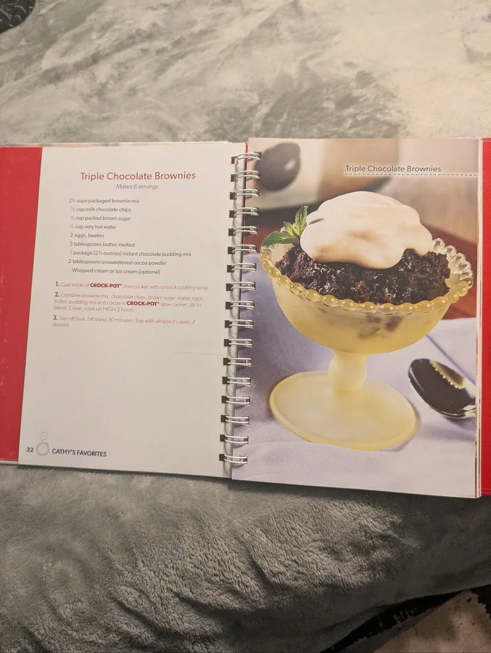 Crock-Pot 5 Ingredients or Less Dump Meals Cookbook Hardcover Spiral Bound 100+